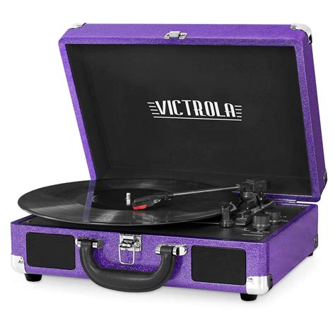 The Suitcase Perhaps the most familiar shape for the modern record player. . Victrola vintage 3speed bluetooth portable suitcase record player